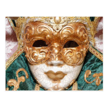 Masque vénitien cartes postales