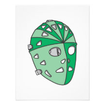 Masque vert de gardien de but invitations