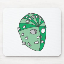 Masque vert de gardien de but tapis de souris
