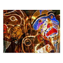 masques carte postale