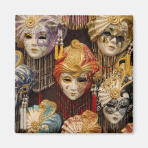 Masques de carnaval à Venise Aimants