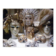 Masques de carnaval de Venise Carte Postale