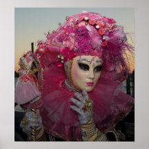 Masques de carnaval de Venise Affiche