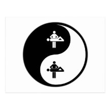 Massage de Yin Yang Carte Postale