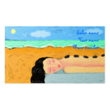 Massage en pierre chaud cartes de visite personnelles