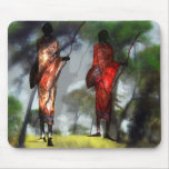 Massai en brume de matin tapis de souris