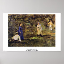 Match de croquet par Manet Edouard Posters