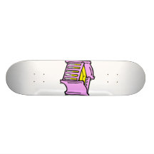 matelas jaune graphique orienté de rose de huche d plateaux de skateboards customisés