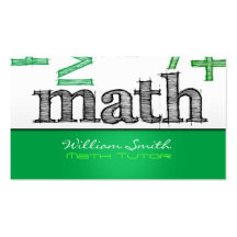 Math tuteur cartes de visite professionnelles