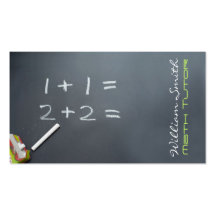 Math tuteur cartes de visite professionnelles
