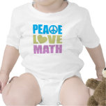 Maths d'amour de paix bodies pour bébé