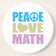 Maths d'amour de paix dessous de verre