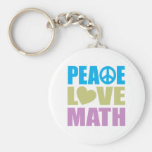 Maths d'amour de paix porte-clefs