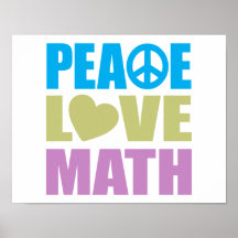 Maths d'amour de paix posters