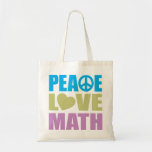 Maths d'amour de paix sac en toile
