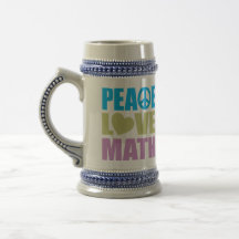 Maths d'amour de paix tasses à café