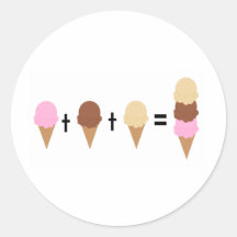 Maths de crème glacée autocollants