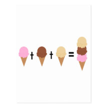 Maths de crème glacée cartes postales