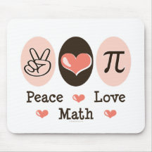 Maths Mousepad d'amour de paix Tapis De Souris