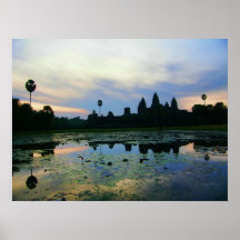 Matin d'Angkor Vat, affiche du Cambodge