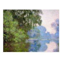 Matin sur la Seine près de Giverny Claude Monet Cartes Postales