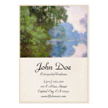 Matin sur la Seine près de Giverny Claude Monet Carte De Visite