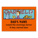 Matins paresseux de Garfield Cartes De Vœux