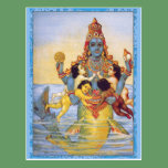 Matsya avec le Vedas comme nourrissons cartes postales