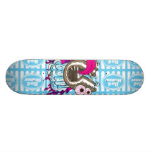 Mauvaise plate-forme de sandwich à crème glacée d' plateaux de skateboards
