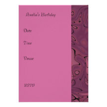 Mauve de l'anniversaire Candyswirl2 d'invitation