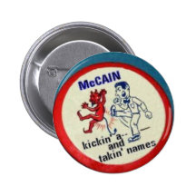 McCain Kickin a - bouton Badges Avec Agrafe