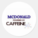 Mcdonald a actionné par la caféine autocollants