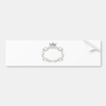 Médaillon fleuri de cadre avec la couronne adhésifs pour voiture
