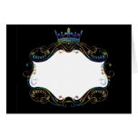 Médaillon fleuri de cadre avec la couronne cartes