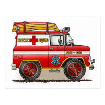 Medical Rescue Van Postcard Carte Postale