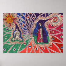 Méditation abstraite affiches