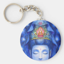 Méditation de minuit Kuan Yin de zen Porte-clefs