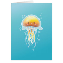 Méduses de Kawaii cartes