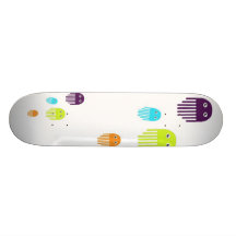 méduses, méduses planches à roulettes customisées