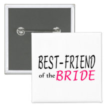 Meilleur ami de la jeune mariée badges avec agrafe