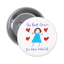 Meilleure mamie au monde badge avec épingle