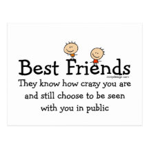 Meilleurs amis carte postale