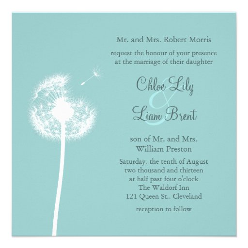 Meilleurs voeux ! Faire-part de mariage (turquoise