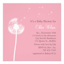 Meilleurs voeux ! Invitation de baby shower (rose)