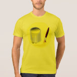 Mélange de coton JAUNE de PEINTURE et de BROSSE T-shirt