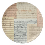 Mélange de manuscrit de Beethoven premier Assiette