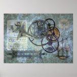Mélange de Steampunk de cor de harmonie Posters