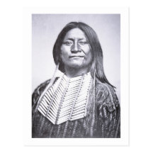 Membre de la tribu de Comanche, 1872 (photo de b/w Carte Postale