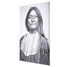 Membre de la tribu de Comanche, 1872 (photo de b/w Impression Sur Toile