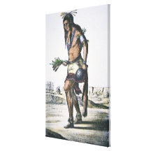 Membre de la tribu de Zuni, 1854 (litho de couleur Toiles Tendues